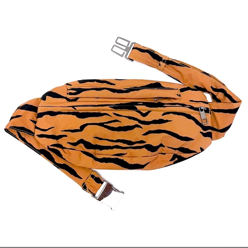 Chico's Orange and Black Tiger Print Bag
